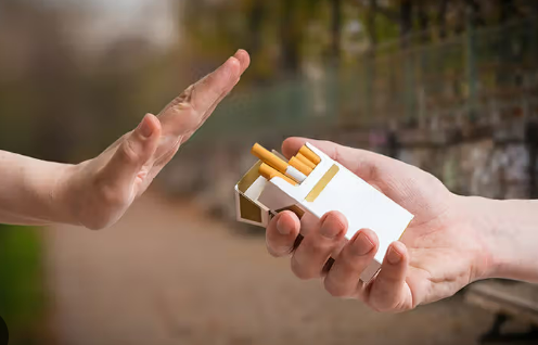 Smoker trying to say no